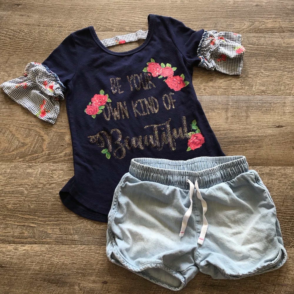 Girls Shirt & Short Casual Summer Outfit